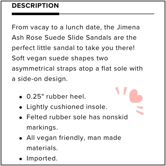 Kala Vella “Jimena” Ash Rose suede slides. - Picture 4 of 5